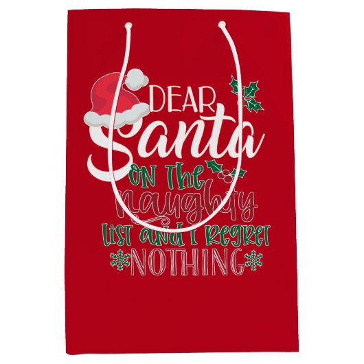 Beste Santa Paperbag Medium Cadeauzakje (Voorkant)