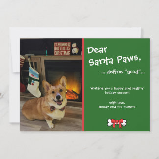 "Beste Santa Paws" aanpasbare kerstkaart voor huis