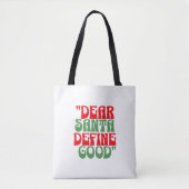Beste Santa Red en Green Groovy Retro Font Draagtas (Voorkant)