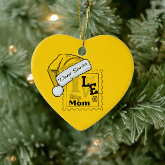 Beste Santa Schattige gepersonaliseerde kerst Keramisch Ornament