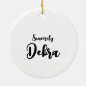 Beste Santa Schattige gepersonaliseerde kerst Keramisch Ornament (Achterkant)