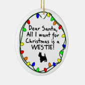 Beste Santa Westie Keramisch Ornament (Rechts)