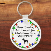 Beste Santa Whippet Sleutelhanger (Voorkant)
