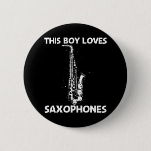 Beste saxofoon voor jongens muziekinstrumentenband ronde button 5,7 cm