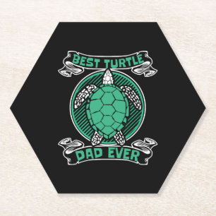 Beste schildpad papa ooit alligator snapping lover kartonnen onderzetters