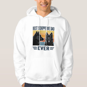 Beste Schipperke Vader Ooit Retro Hond Vector Desi Hoodie