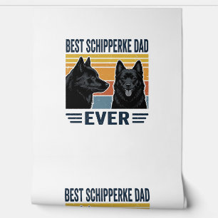 Beste Schipperke-vader ooit Retro-hond Vectorontwe Behang