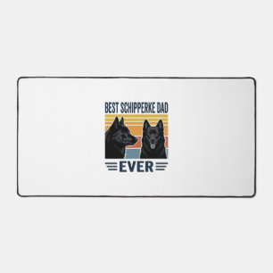 Beste Schipperke-vader ooit Retro-hond Vectorontwe Bureaumat