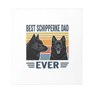 Beste Schipperke-vader ooit Retro-hond Vectorontwe Notitieblok