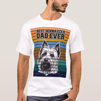Beste Schnauzer Vader Ooit Retro Vintage Vaderdag T-shirt