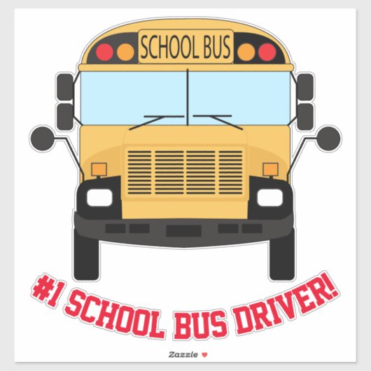 Beste School Bus Driver Wedstrijd Winnaar Award Sticker (Vel)