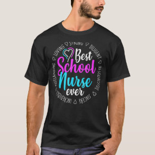 Beste schoolverpleegkundige ooit waardering t-shirt