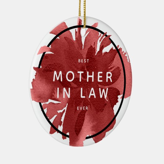 Beste schoonmoeder ooit gepersonaliseerd in wetten keramisch ornament (Rechts)
