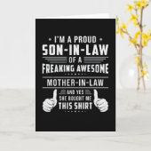 Beste Schoonzoon Echt Trots Geschenk Idee Kaart (Gele Bloem)