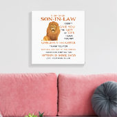 Beste schoonzoon, ik heb u mijn geweldige dochter  canvas afdruk (Insitu (Woonkamer))