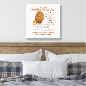 Beste schoonzoon, ik heb u mijn geweldige dochter  canvas afdruk (Insitu (Slaapkamer))