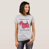 Beste Scottie Hond Moeder Hart T-shirt (Voorkant volledig)