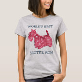Beste Scottie Hond Moeder Hart T-shirt (Voorkant)