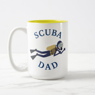 Beste "SCUBA DAD" ooit! Vaderdag Tweekleurige Koffiemok