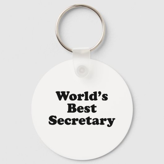 Beste secretaris van de wereld sleutelhanger (Voorkant)