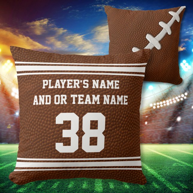 Beste Senior Night Football Gifts GEPERSONALISEERD Kussen (Personalized, Football Throw Pillows. Great, football team gifts, or, Football senior night gifts.)