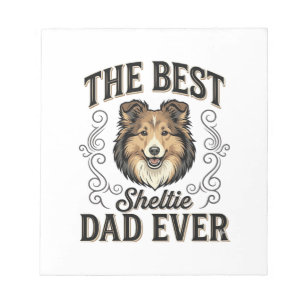Beste Sheltie-vader ooit Retro-ontwerp voor honden Notitieblok