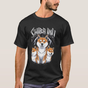 Beste Shiba Inu Hond Vader Heavy Metal Hond Moeder T-shirt