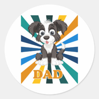 Beste Shih Tzu-vader ooit Leuk cartoonhond-cadeau Ronde Sticker