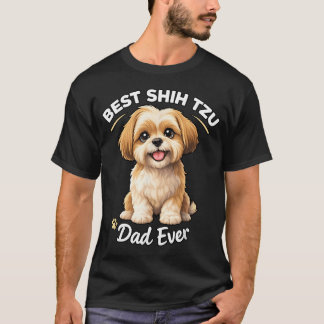 Beste Shih Tzu-vader ooit Schattige hondenvader T-shirt