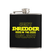 Beste shredder in het heelal heupfles (Voorkant)