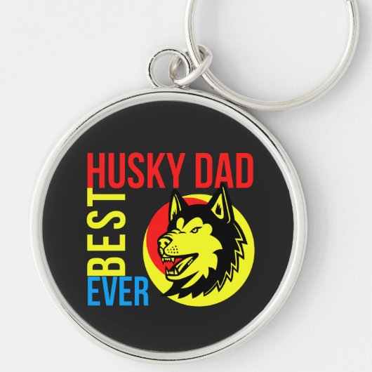 Beste Siberian Husky Pap Ooit, hond Pap Sleutelhanger (Voorkant)
