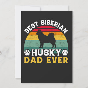 Beste Siberische Husky Vader Ooit, Vaderdag Tribut Feestdagenkaart