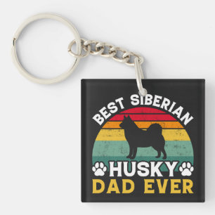 Beste Siberische Husky-vader ooit, Vaderdag Tribut Sleutelhanger