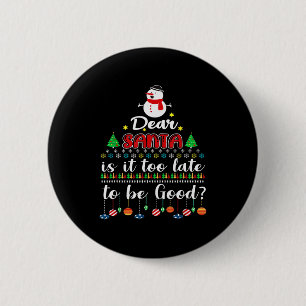 Beste Sinterklaas Is Het Te Laat Om Braaf Te Zijn Ronde Button 5,7 Cm