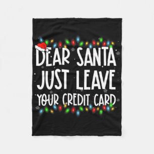 Beste Sinterklaas laat gewoon je creditcard Kerst Fleece Deken