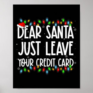 Beste Sinterklaas laat gewoon je creditcard kerst Poster
