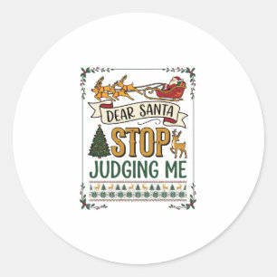 Beste Sinterklaas Stop Met Over Mij Te Oordelen Ke Ronde Sticker