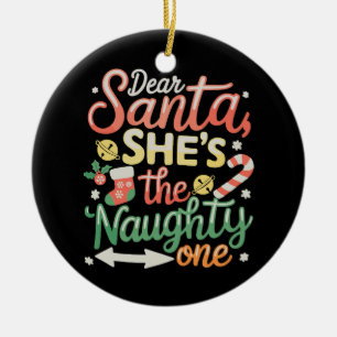 Beste Sinterklaas Zij Is De Stoute Eén Funny Kerst Keramisch Ornament
