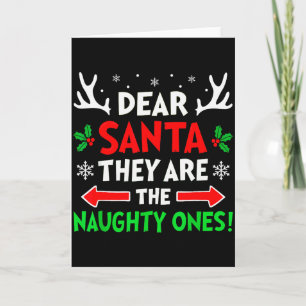 Beste Sinterklaas Zij Naughty Ones Kerstmis Xmas M Kaart