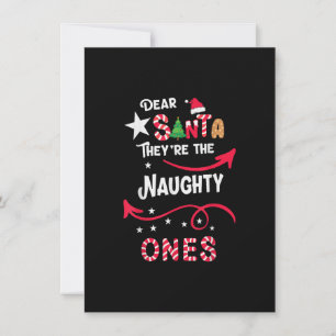 Beste Sinterklaas, zij zijn stout Familie Kerstman Kaart