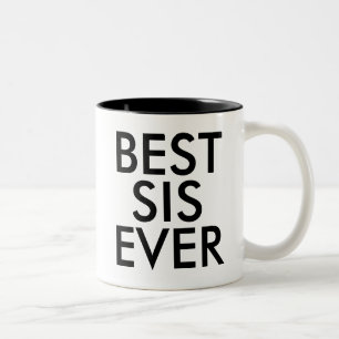Beste SIS-ooit-Mok   Sister cadeauidee Tweekleurige Koffiemok