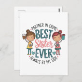 Beste Sister Design - Kunst die het Zusterschap vi Briefkaart (Voorkant / Achterkant)