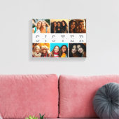 Beste Sister Script Collage Foto & Namen Canvas Afdruk (Insitu (Woonkamer))