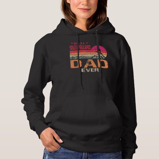 beste snowboard vader ooit Vaderdag Hoodie (Voorkant)
