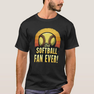 Beste softbal fan ooit t-shirt