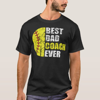Beste Softbal Vader Coach Ooit Retro Vader T-shirt