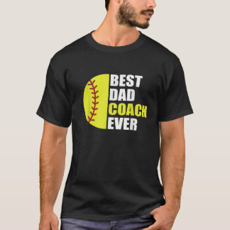Beste Softball Papa Coach Ever Vaders Dag Softbal T-shirt