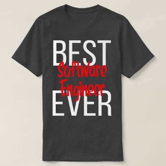 Beste software engineer ooit 2 t-shirt (Design voorkant)