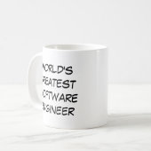 "Beste software engineer ter wereld" Koffiemok (Voorkant links)