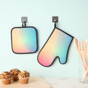 Beste Solid Color Silver gewatteerde hittebescherm Ovenwant & Pannenlap Set
